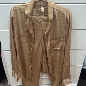 SKIMS Tan Pajama Set